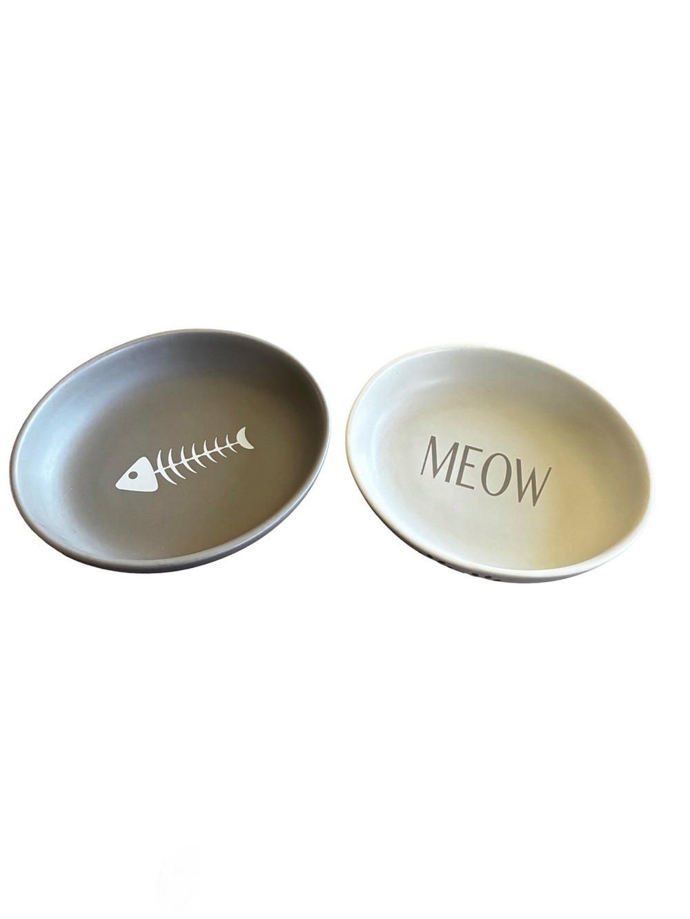 Boots & Barkley Cat Bowl Set Stoneware Whisker Friendly 2 Cups